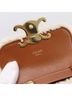 Céline 100% Wool Solid Tan Triomphe Shoulder Shearling Beige Wool Handbag One size - photo 11