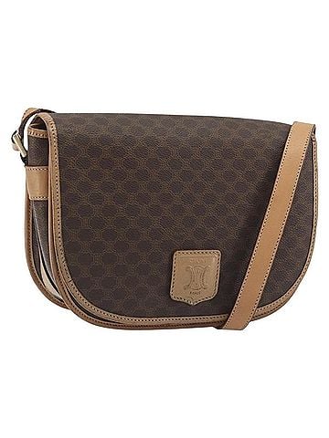 Céline Macadam Canvas Brown Canvas Shoulder Bag Bag (view 1)