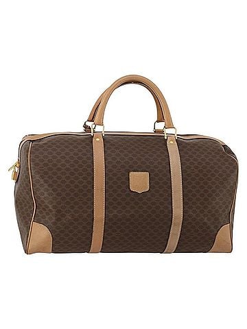 Céline Vintage Canvas Brown Canvas Travel Bag Bag (view 1)