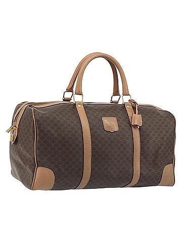Céline Vintage Toile Triomphe Brown Canvas Travel Bag Bag (view 1)
