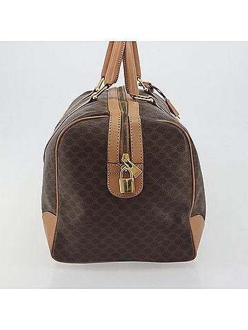 Céline Vintage Toile Triomphe Brown Canvas Travel Bag Bag (view 2)