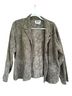 Flax 100% Cotton Floral Green Black Jacket Size L - photo 4