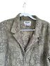 Flax 100% Cotton Floral Green Black Jacket Size L - photo 12