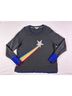 Boden Snake Print Gray Blue Multi Color Pullover Sweater Size L - photo 7