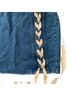 Missguided 100% Cotton Solid Blue Ivory Denim Skirt Size 4 - photo 2