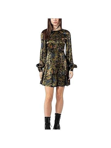 Ganni Heavy Satin Abstract Printed Mini Dress Casual Dress (view 1)