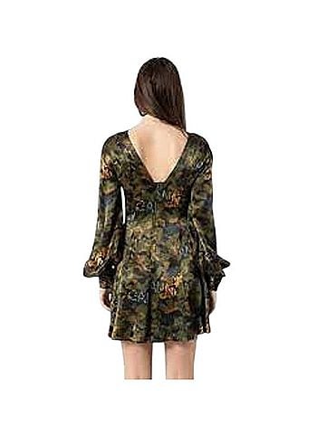 Ganni Heavy Satin Abstract Printed Mini Dress Casual Dress (view 2)