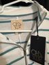 Chaser Stripes White Teal Jacket Size XS - photo 3