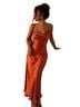 Bebe 100% Satin Orange Cocktail Dress Size S - photo 5
