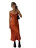 Bebe 100% Satin Orange Cocktail Dress Size S - photo 6