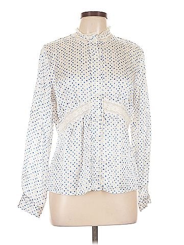 Bob Mackie Bob Mackie Long Sleeve Silk Top (view 1)