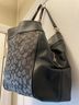 Coach Print Black Gray Leather Tote One size - photo 3