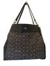 Coach Print Black Gray Leather Tote One size - photo 1