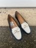 Naturalizer 100% Leather Black White Flats Size 8 1/2 - photo 3