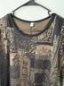 Free Style Floral Black Brown Short Sleeve Blouse Size XL - photo 4