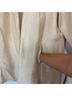 Eileen Fisher 75% Silk 25% Wool 100% Cupro Solid Ivory Coat Size 3X - photo 3