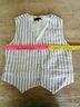 Quince 100% Linen Stripes White Black Sleeveless Top Size M - photo 4