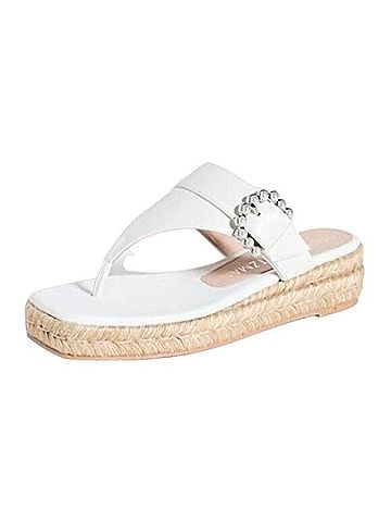Stuart Weitzman Pearl Buckle Espadrille Sandals Sandals (view 1)