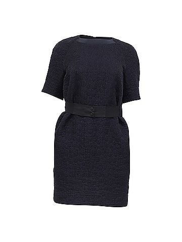 Victoria Beckham Victoria Victoria Beckham Belted Dress in Black Wool (view 1)