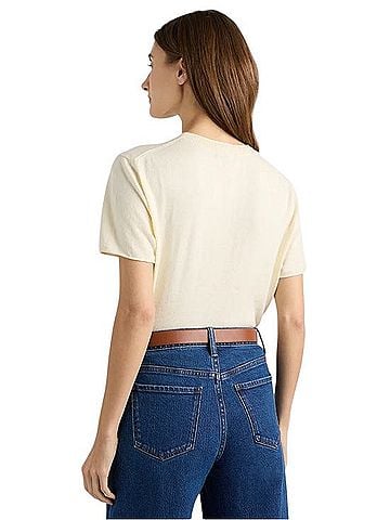 Quince Cotton Cashmere Relaxed Sweater Tee Cashmere Pullover Sweater (view 2)