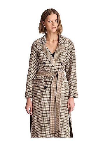 Madewell Doubled Faced Brushed Wool Blend Plaid Coat (view 2)