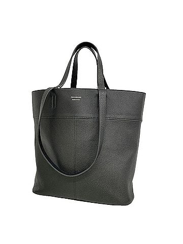 Salvatore Ferragamo Salvatore Ferragamo Leather Tote Bag, Black, 2-way Bag for Men (view 1)