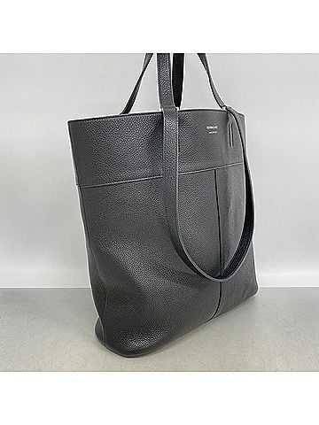 Salvatore Ferragamo Salvatore Ferragamo Leather Tote Bag, Black, 2-way Bag for Men (view 2)
