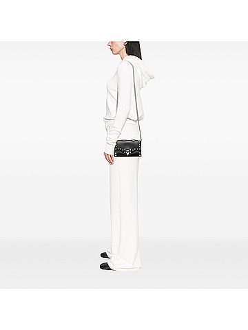 Valentino Pebbled Calfskin Rockstud Flip Lock Wallet On Chain (view 2)