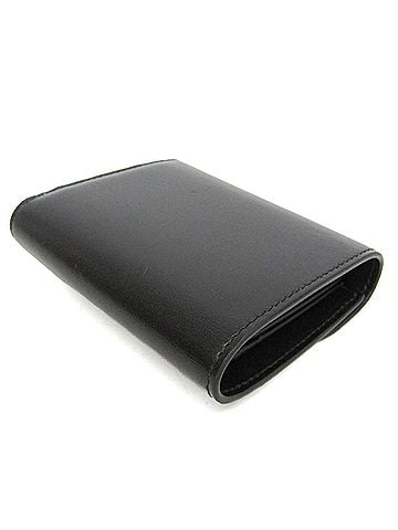 Céline Celine Triomphe Small Flap Wallet 10D783 Women's Leather Wallet (tri-fold) Black (view 2)