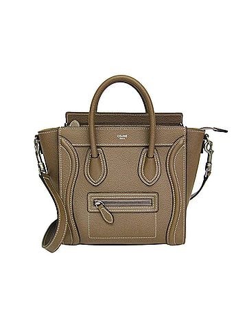 Céline Celine Luggage Nano 189243DRU Women's Leather Handbag,Shoulder Bag Grayish (view 1)