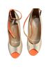 Jessica Simpson Orange Burgundy Wedges Size 7 1/2 - photo 2