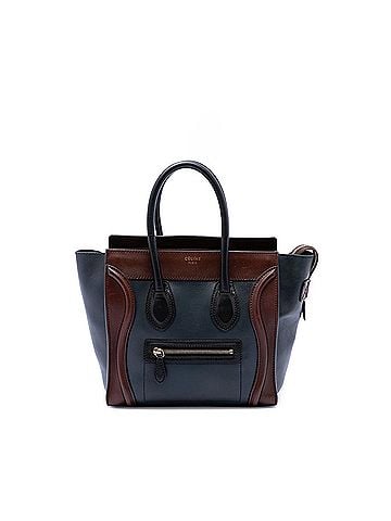 Céline Mini Tricolor Leather Luggage Tote (view 1)