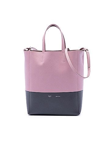Céline Small Bicolor Grained Calfskin Vertical Cabas Tote (view 1)