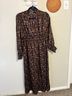 Sandro 100% Viscose Floral Black Red Green Casual Dress Size 6 - photo 5