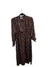 Sandro 100% Viscose Floral Black Red Green Casual Dress Size 6 - photo 2