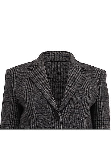 Theory Theory Elbow-Patch Plaid Blazer in Grey Wool (view 2)