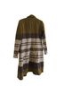 Carolina Herrera Stripes Green Gray Brown Coat Size 4 - photo 2
