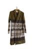 Carolina Herrera Stripes Green Gray Brown Coat Size 4 - photo 1