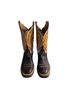Lucchese Black Brown Yellow Boots Size 8 - photo 1