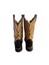 Lucchese Black Brown Yellow Boots Size 8 - photo 3