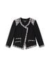 White House Black Market 83% Polyester 33% Rayon 4% Spandex 27% Nylon 33% Viscose 3% Spandex 100% Polyester Black White Jacket Size 8 - photo 1