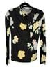 Bernadette Floral Black Yellow Green Pink Gray Long Sleeve Blouse Size 2 - photo 1