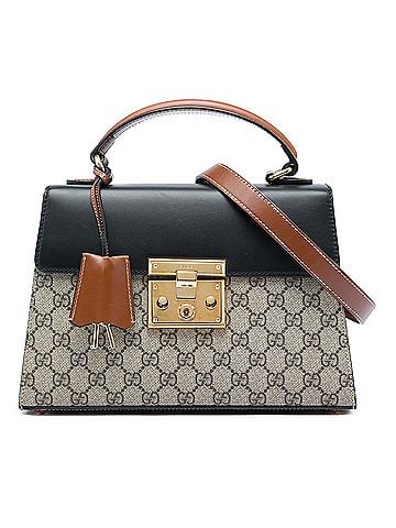 Gucci Small GG Supreme Padlock Satchel (view 1)