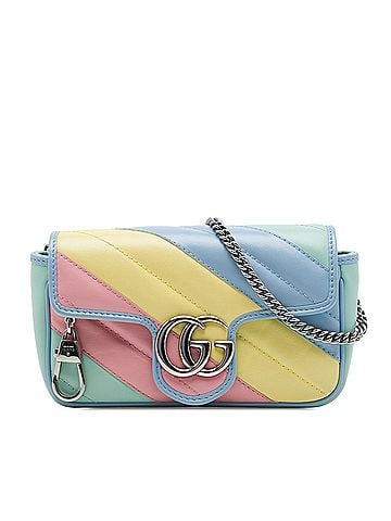 Gucci Mini GG Marmont Matelasse Diagonal Calfskin Flap Crossbody (view 1)