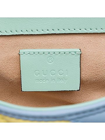 Gucci Mini GG Marmont Matelasse Diagonal Calfskin Flap Crossbody (view 2)