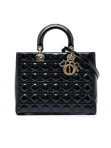 Dior Large Patent Cannage Lady Dior (view 1)