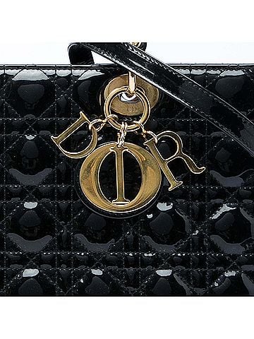 Dior Large Patent Cannage Lady Dior (view 2)