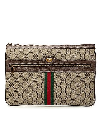 Gucci GG Supreme Web Ophidia Clutch (view 1)