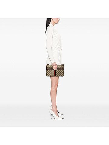 Gucci GG Supreme Web Ophidia Clutch (view 2)