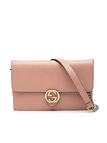 Gucci Dollar Calfskin Interlocking G Wallet on Chain (view 1)